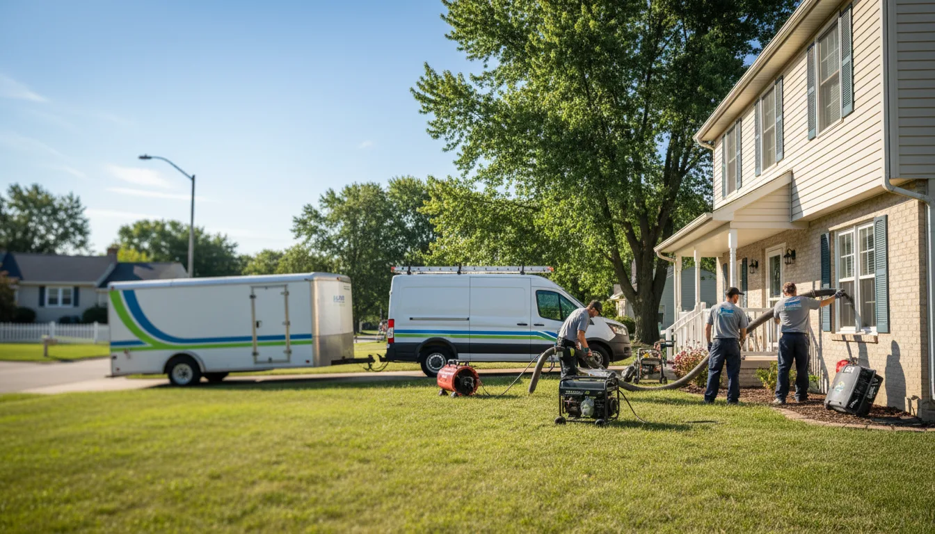 Flooded Basement Restoration And Cleanup With Repair in Williamsport, IN near me